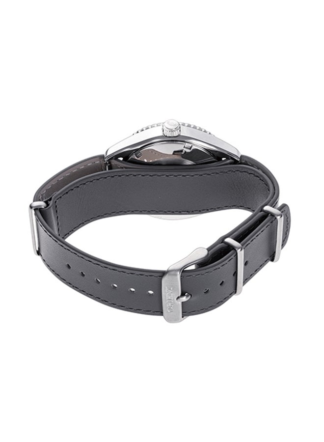 أورينت ساعة يد جلدية للرجال بتصميم دائري تناظري RA-AC0Q07V - 39.9 مم - Image 2