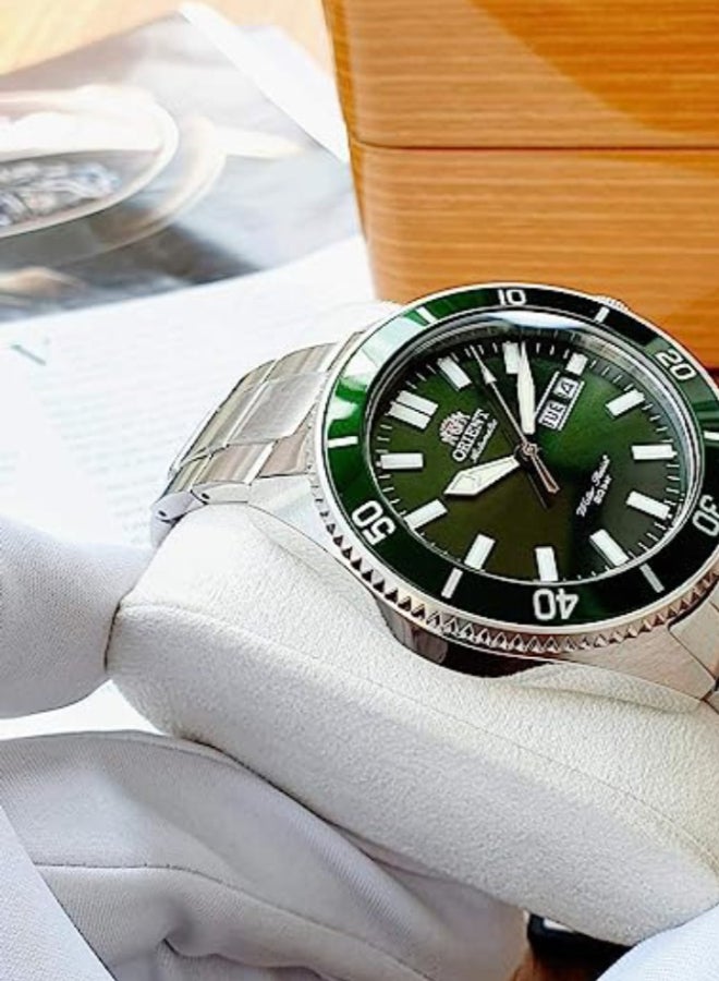 أورينت ساعة رجال رياضية ميكانيكية من الفولاذ المقاوم للصدأ Ra-Aa0914E09C، خضراء، رياضية - Image 2