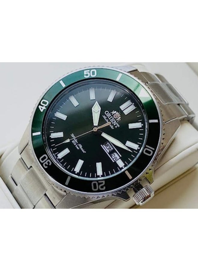 أورينت ساعة رجال رياضية ميكانيكية من الفولاذ المقاوم للصدأ Ra-Aa0914E09C، خضراء، رياضية - Image 3