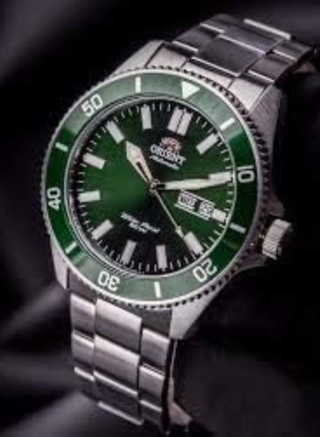 أورينت ساعة رجال رياضية ميكانيكية من الفولاذ المقاوم للصدأ Ra-Aa0914E09C، خضراء، رياضية - Image 4