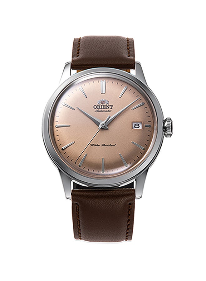 ORIENT Men's Bambino Automatic Copper Dial Leather Strap Men's Watch RA-AC0M15Y - Image 1