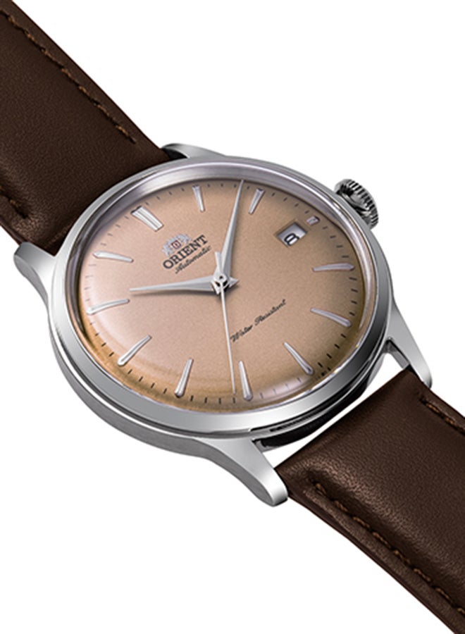 ORIENT Men's Bambino Automatic Copper Dial Leather Strap Men's Watch RA-AC0M15Y - Image 2