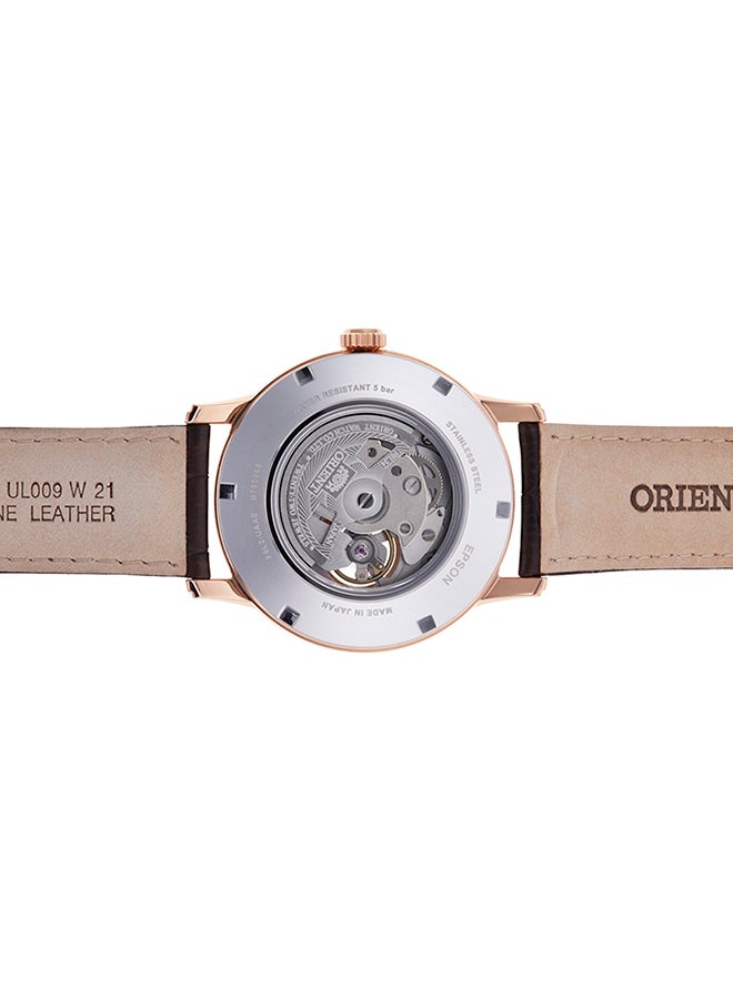 أورينت ساعة يد جلدية للرجال بتصميم دائري تناظري RA-AS0009S - 42 مم - Image 5