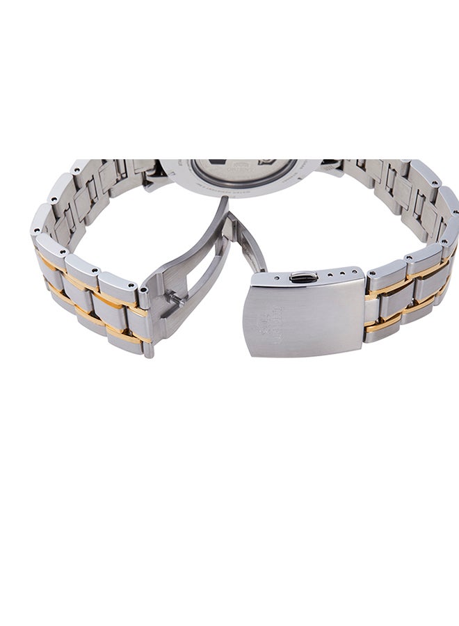 أورينت ساعة أوتوماتيكية من أورينت بمرحلة القمر بقرص أبيض فاتح من الفولاذ المقاوم للصدأ - RA-AS0007S - 42 مم - Image 5