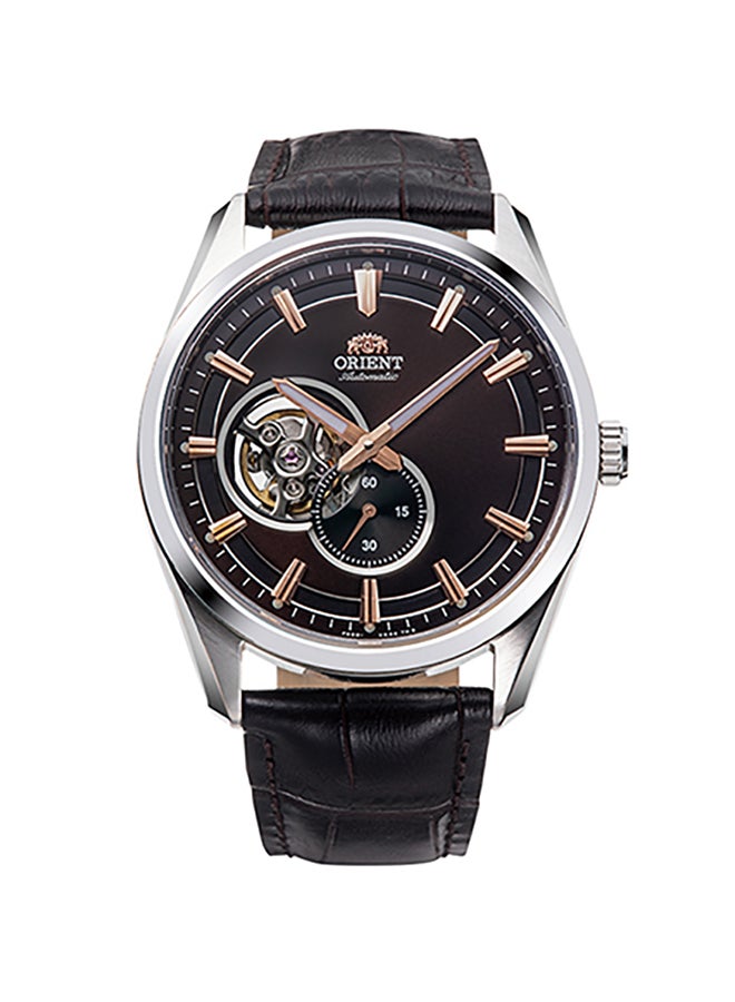 أورينت Boys' Automatic Semi Skeleton Leather Strap Men's Watch RA-AR0005Y  - Image 1
