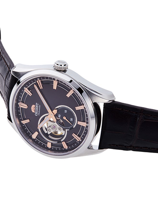 أورينت Boys' Automatic Semi Skeleton Leather Strap Men's Watch RA-AR0005Y  - Image 4