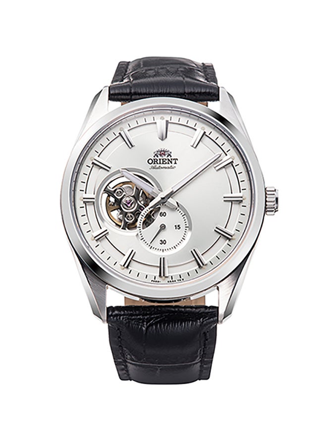 أورينت ساعة يد رجالية أوتوماتيكية بقرص أبيض وحزام جلد RA-AR0004S - Image 1