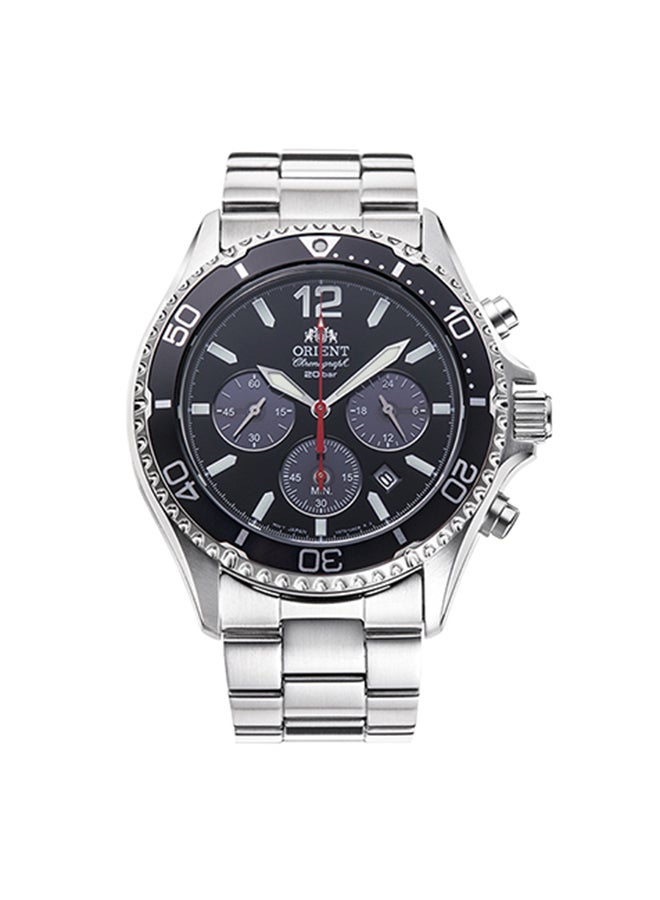 أورينت ساعة كرونوغراف شمسية من الفولاذ المقاوم للصدأ للرجال RA-TX0202B - Image 1
