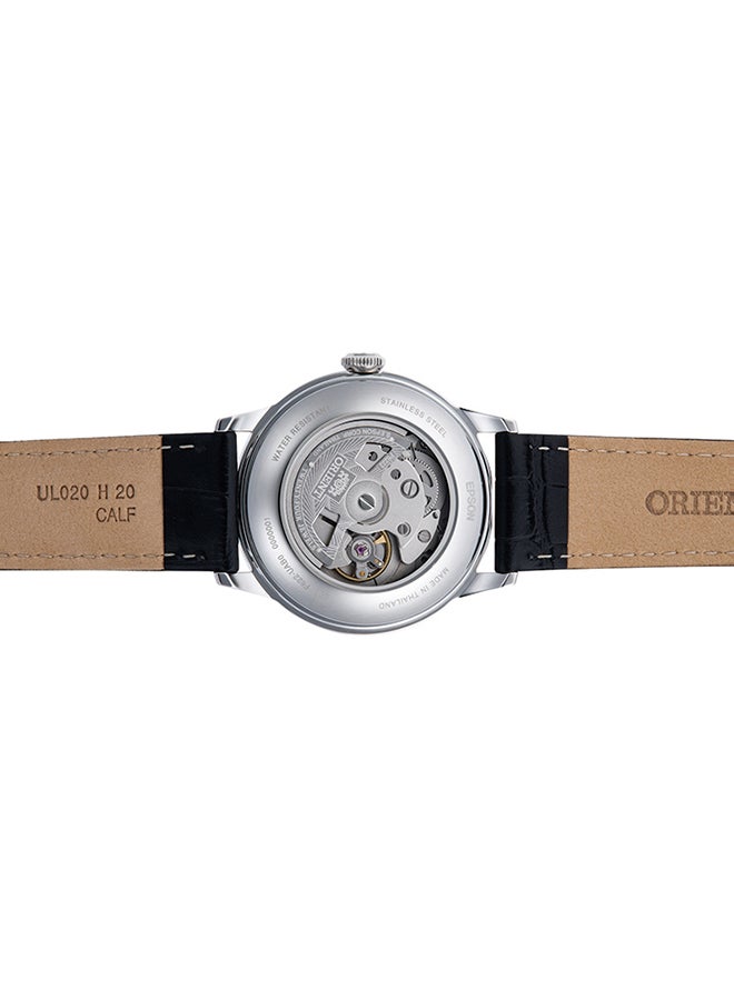 ORIENT Men's Bambino Automatic White Dial Leather Strap Men's Watch RA-AP0104S - Image 4