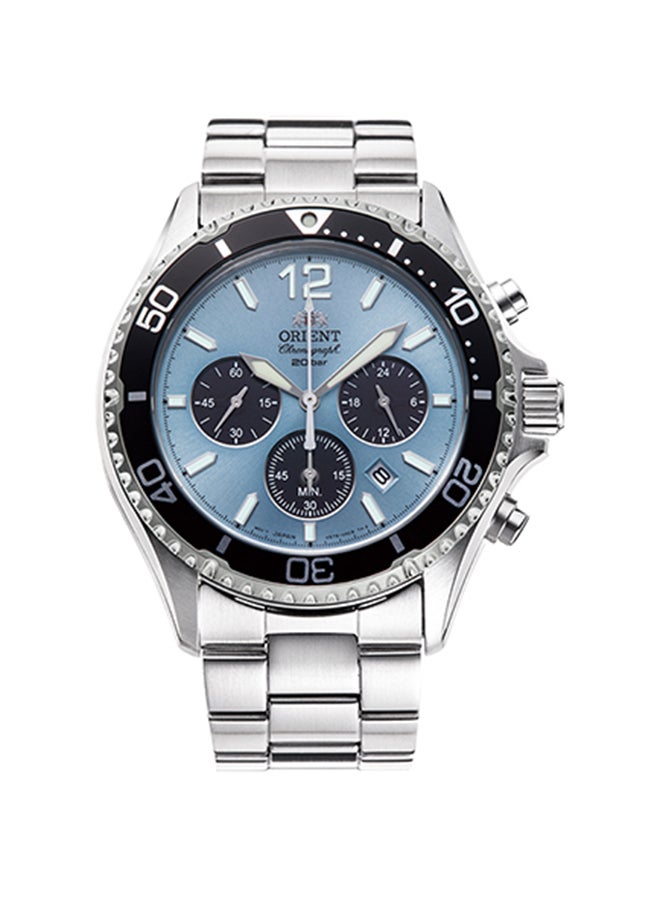 ORIENT Men's Quartz Sports Chronograph Men's Watch RA-TX0206L, Sky Blue Dial, 42.8mm, 200M WR - Image 1