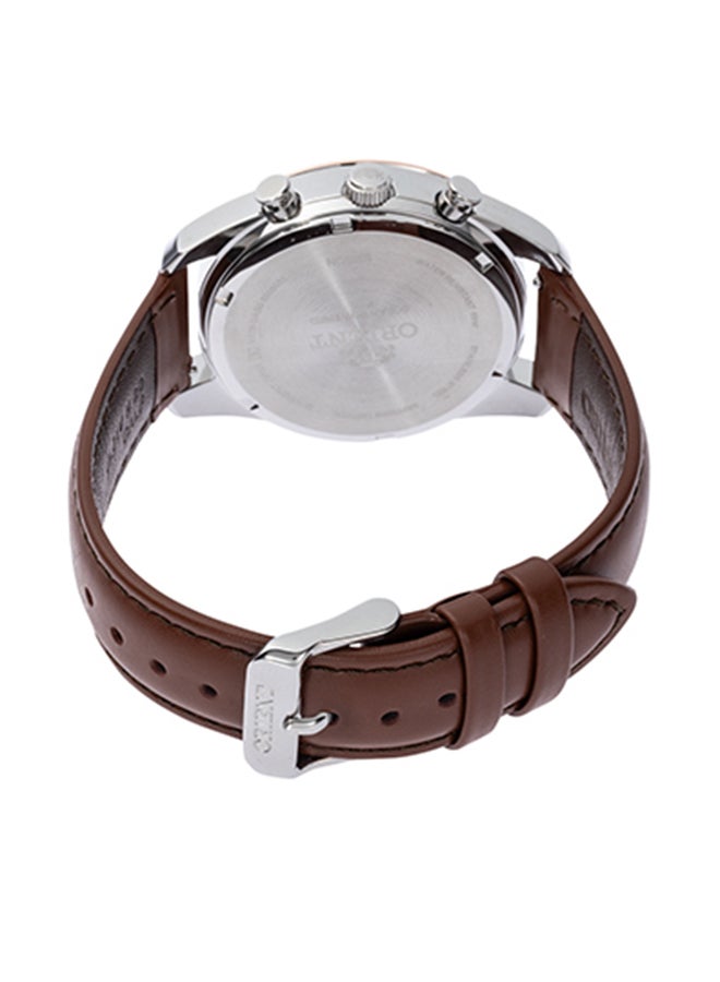 ORIENT Men's Quartz Contemporary Chronograph Men's Watch RA-TX0306S, White Dial, 40mm, 50M WR  - Image 3