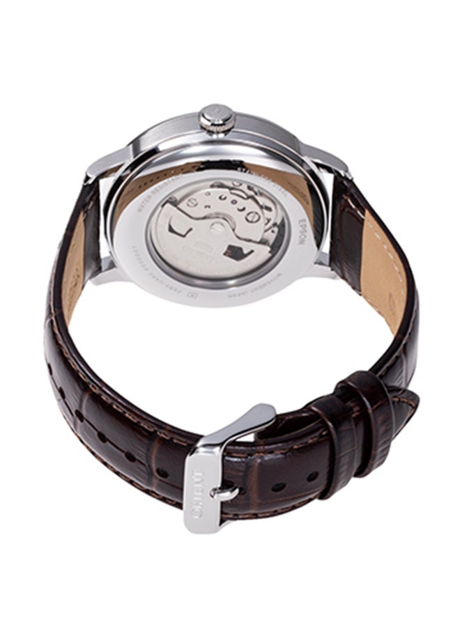 ORIENT Men's Bambino Moonphase Automatic Leather Strap Men's Watch RA-AK0803Y - Image 2