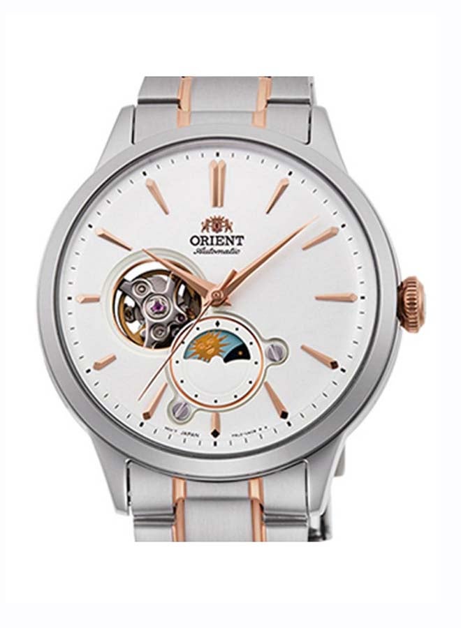 أورينت أوتوماتيك صن ومون أنالوج قرص أبيض من الفولاذ المقاوم للصدأ - RA-AS0101S - 41.5 مم - Image 2