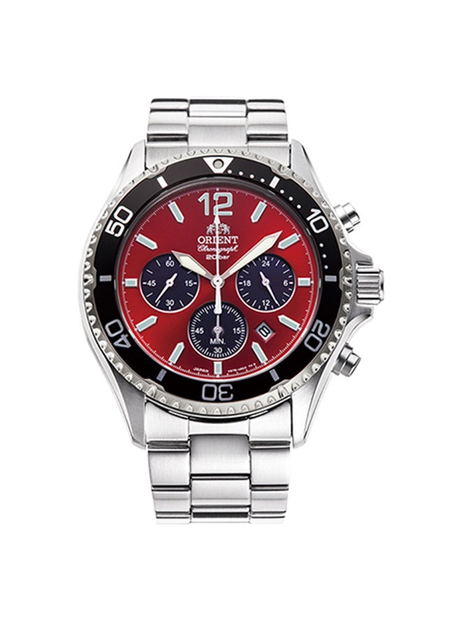 أورينت ساعة كواتز الرياضية للرجال كرونوغراف RA-TX0207R، قرص أحمر، 42.8 مم، 200 متر مقاومة للماء - Image 1
