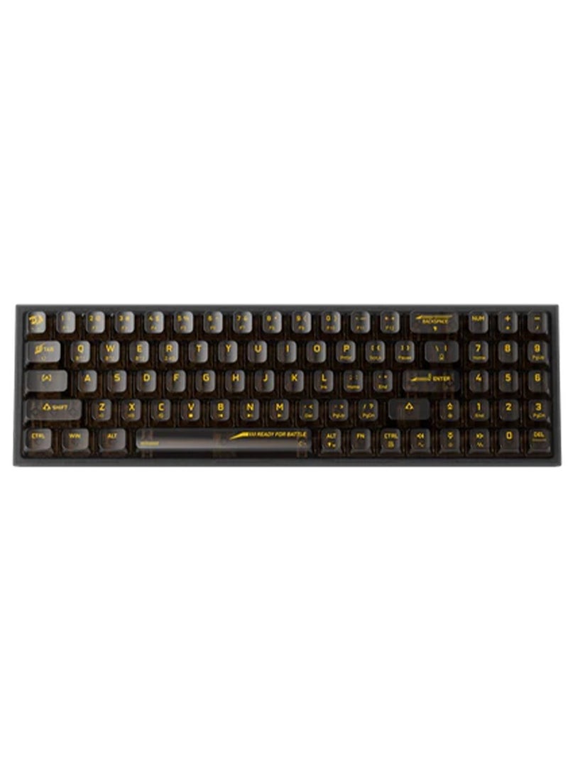 ريدراجون Wireless RGB Gaming Keyboard K628 PRO CTB 75% 3-Mode , 78 Keys Full-Transparent Hot-Swap Compact Mechanical Keyboard w/Upgraded Socket, Dedicated Arrow Keys & Numpad, Translucent Custom Switch - black  - Image 2