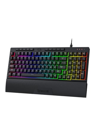 Redragon K515 Shiva RGB Membrane Gaming Keyboard, 98 Keys, Mechanical Touch with Linear Switch, Built-in Macro and Multimedia Keys, Removable Wrist Rest, Software Supported - pnsku/N70167080V/45/_/1744213676/8bf5b490-8161-4150-84e4-7b653dc9be34