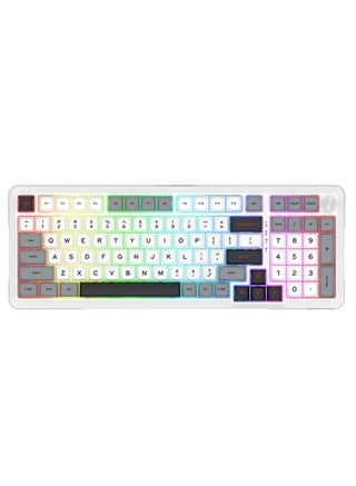 Multi-function Mechanical Keyboard K688WGL-RGB-PRO , Hot-swappable switches for easy customization , 98-key design with anti-collision and FN multimedia keys , connectivity Type-C, Bluetooth, 2.4GHz; 10m range, Windows/Mac compatible - pnsku/N70167082V/45/_/1744213678/ced0f8e9-dce5-4d96-acc4-9466b51452ea