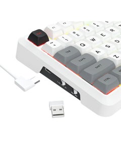 REDRAGON Multi-function Mechanical Keyboard K688WGL-RGB-PRO , Hot-swappable switches for easy customization , 98-key design with anti-collision and FN multimedia keys , connectivity Type-C, Bluetooth, 2.4GHz; 10m range, Windows/Mac compatible  - Image 5