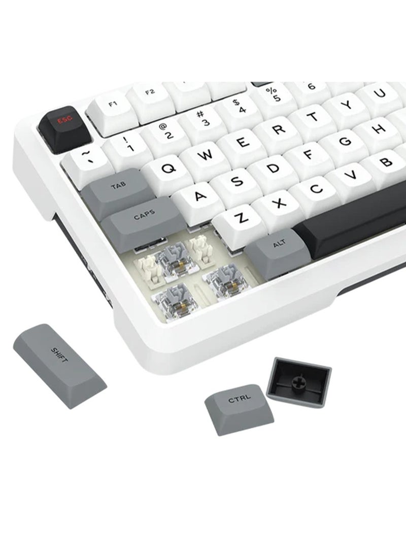 Multi-function Mechanical Keyboard K688WGL-RGB-PRO , Hot-swappable switches for easy customization , 98-key design with anti-collision and FN multimedia keys , connectivity Type-C, Bluetooth, 2.4GHz; 10m range, Windows/Mac compatible