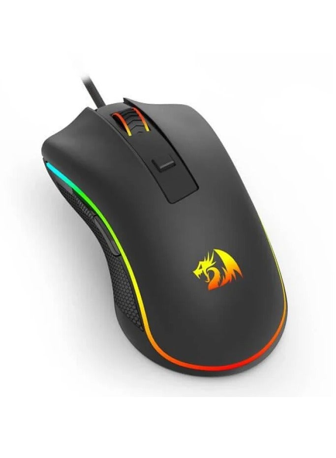 REDRAGON - M611RGB is a high-performance wired gaming mouse built to deliver precision, comfort, and style for gamers and professionals Featuring customizable 12800DPI, vibrant RGB lighting, and a sleek ergonomic design, it’s the perfect companion for any gaming setup - Image 1