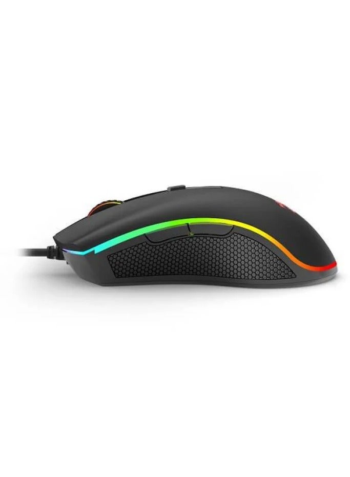 REDRAGON - M611RGB is a high-performance wired gaming mouse built to deliver precision, comfort, and style for gamers and professionals Featuring customizable 12800DPI, vibrant RGB lighting, and a sleek ergonomic design, it’s the perfect companion for any gaming setup - Image 1