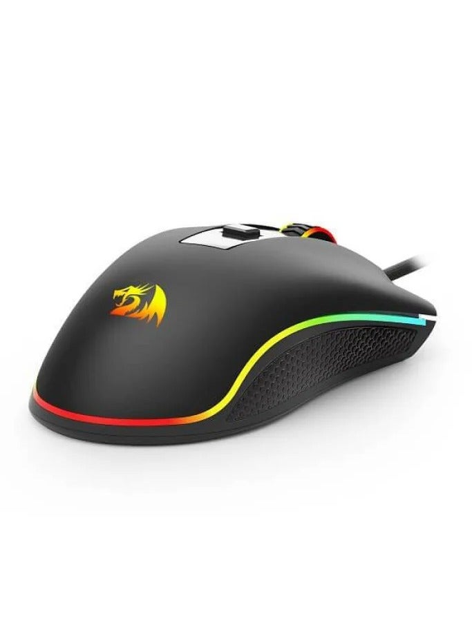 REDRAGON - M611RGB is a high-performance wired gaming mouse built to deliver precision, comfort, and style for gamers and professionals Featuring customizable 12800DPI, vibrant RGB lighting, and a sleek ergonomic design, it’s the perfect companion for any gaming setup - Image 1