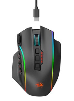 Wired / Wireless Gaming Mouse PERDITION ELITE M901P-KS , rechargeable mouse  battery , Mouse with up to 16000 DPI and 40G acceleration , High-Precision Sensor delivers Pinpoint Accuracy , LED color option for quick identification ,  20 buttons , Black