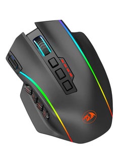 REDRAGON Wired / Wireless Gaming Mouse PERDITION ELITE M901P-KS , rechargeable mouse  battery , Mouse with up to 16000 DPI and 40G acceleration , High-Precision Sensor delivers Pinpoint Accuracy , LED color option for quick identification ,  20 buttons , Black  - Image 2
