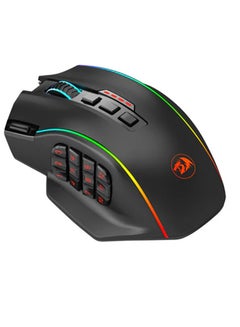 REDRAGON Wired / Wireless Gaming Mouse PERDITION ELITE M901P-KS , rechargeable mouse  battery , Mouse with up to 16000 DPI and 40G acceleration , High-Precision Sensor delivers Pinpoint Accuracy , LED color option for quick identification ,  20 buttons , Black  - Image 4