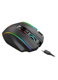 REDRAGON Wired / Wireless Gaming Mouse PERDITION ELITE M901P-KS , rechargeable mouse  battery , Mouse with up to 16000 DPI and 40G acceleration , High-Precision Sensor delivers Pinpoint Accuracy , LED color option for quick identification ,  20 buttons , Black  - Image 5
