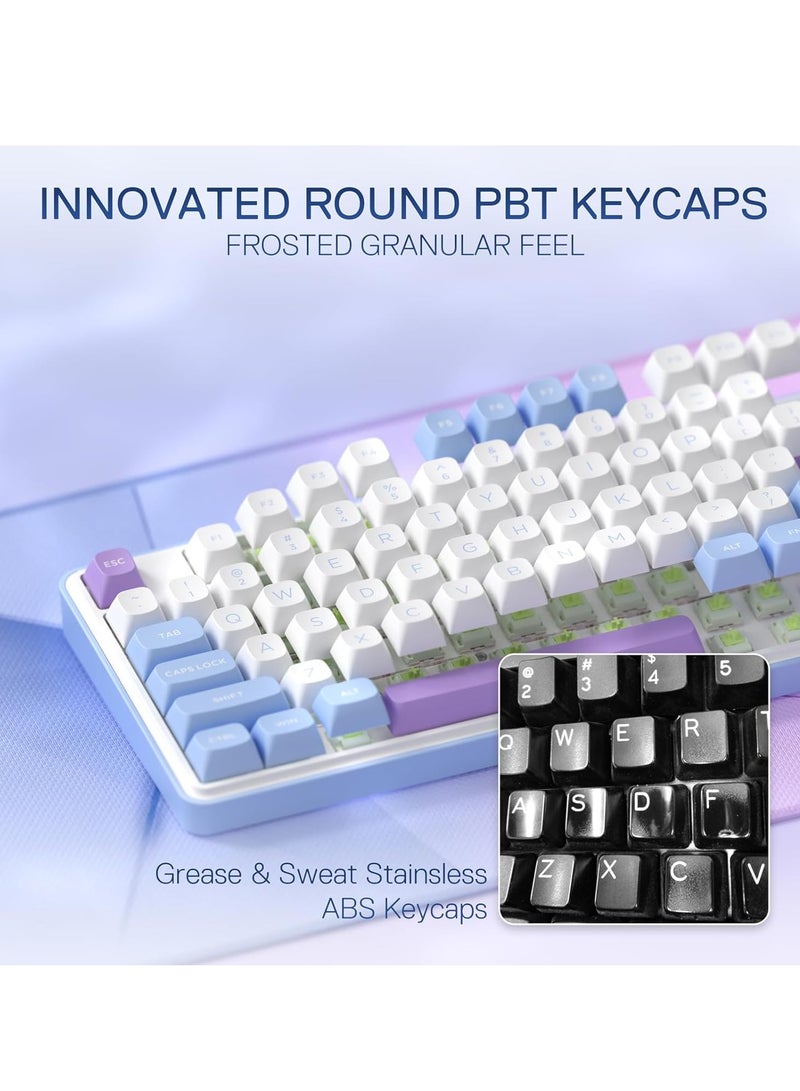 REDRAGON - Gaming Keyboard K707 PRO - RGB with 80% Wireless Gasket, 3 Modes and 87 Keys, TKL Mechanical Keyboard with Hot Swap Socket, PBT Round Keycaps and Noise Damping - Image 1