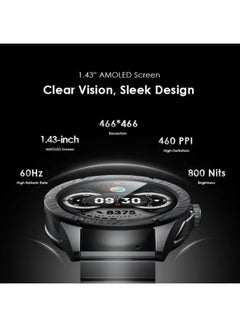 أورايمو Watch Pro NT 1.43" AMOLED AI Powered Smart Watch Black  - Image 5