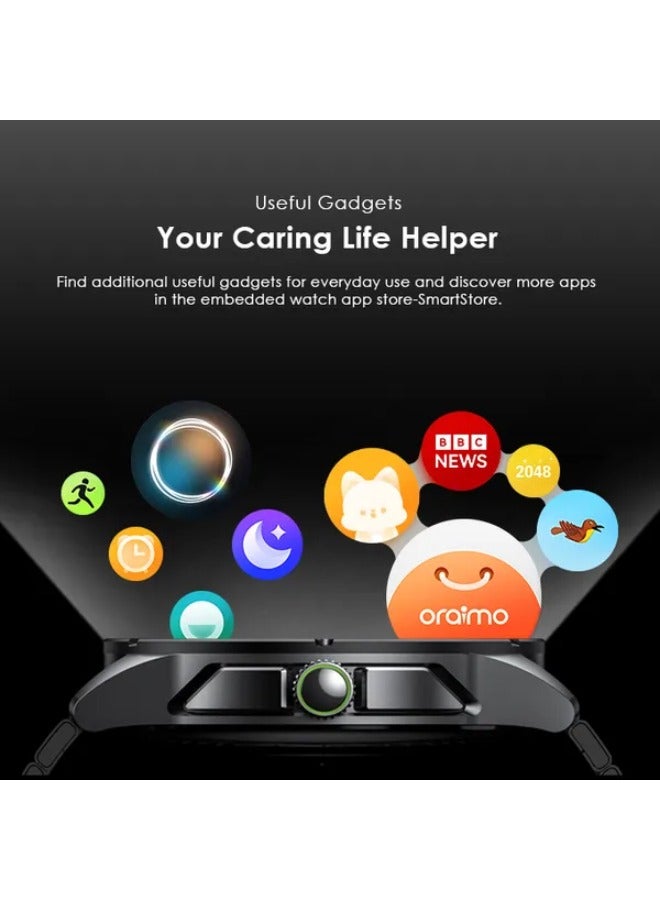 Oraimo - Watch Pro NT 1.43" AMOLED AI Powered Smart Watch Black - Image 1