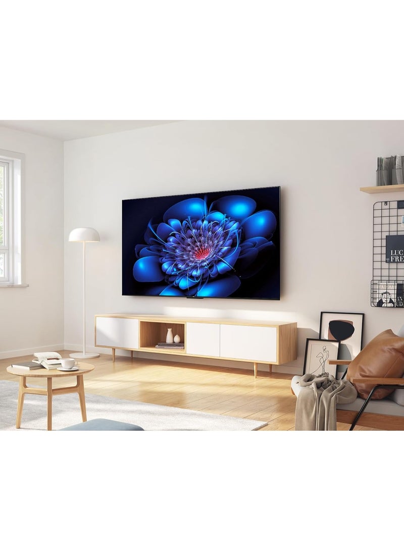 تي سي إل - 55-Inch P6K LED 4K UHD HDR Smart TV |Google TV, 60Hz, HDR 10, AiPQ Processor, Dolby Audio, MEMC, HDMI 2.1, Bluetooth 5.2, WiFi 5, Bezel-less Design, (2025 Model) 55P6K Black - Image 1