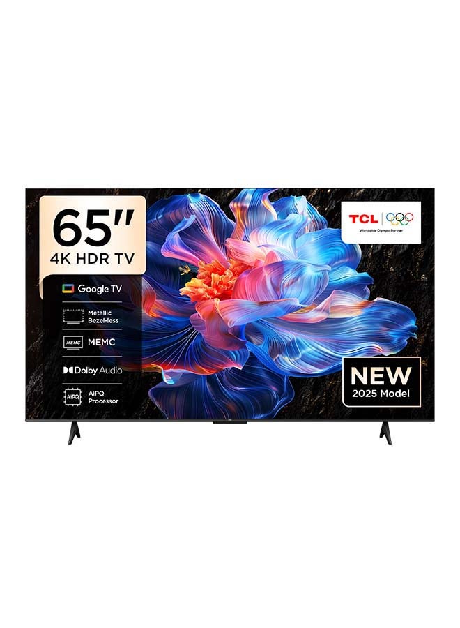 TCL - 65-Inch P6K LED 4K UHD HDR Smart TV |Google TV, 60Hz, HDR 10, AiPQ Processor, Dolby Audio, MEMC, HDMI 2.1, Bluetooth 5.2, WiFi 5, Bezel-less Design, (2025 Model) 65P6K Black - Image 1