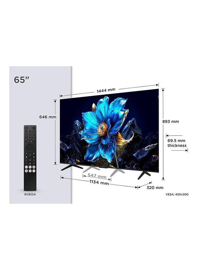 TCL 65-Inch P7K QLED 4K UHD Smart TV | Google TV, 60Hz, HDR10+, Dolby Vision & Atmos, AiPQ Processor, Game Master, DTS Virtual:X, Slim Uni-body (2025 Model) 65P7K black  - Image 2
