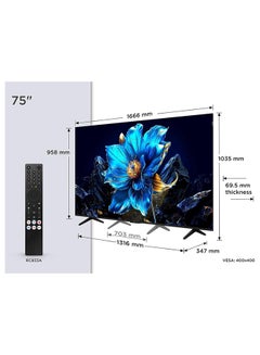 TCL 75-Inch P7K QLED 4K UHD Smart TV | Google TV, 60Hz, HDR10+, Dolby Vision & Atmos, AiPQ Processor, Game Master, DTS Virtual:X, Slim Uni-body (2025 Model) 75P7K black  - Image 2
