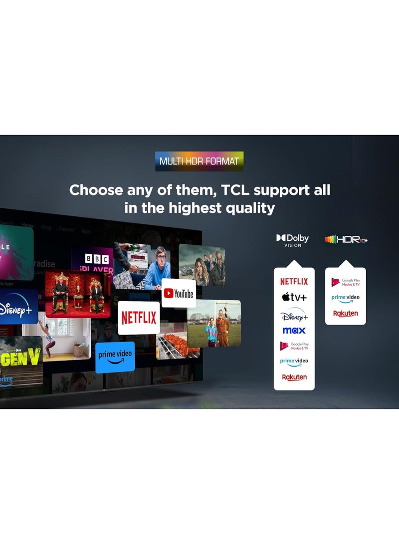 TCL - 55-Inch P8K QLED 4K UHD Smart TV | Google TV, 144Hz, HDR10+, AiPQ Pro Processor, ONKYO 2.1 Audio, Dolby Atmos, DTS Virtual:X, Slim Uni-body (2025 Model) 55P8K black - Image 1