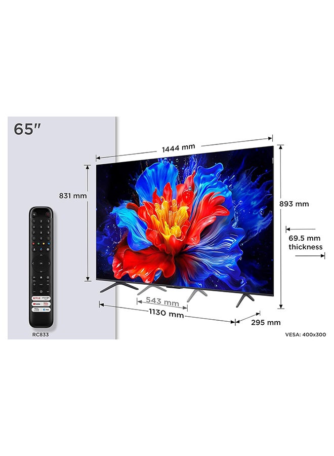 TCL 65-Inch P8K QLED 4K UHD Smart TV | Google TV, 144Hz, HDR10+, AiPQ Pro Processor, ONKYO 2.1 Audio, Dolby Atmos, DTS Virtual:X, Slim Uni-body (2025 Model) 65P8K Black  - Image 2
