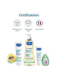 Mustela Stelatopia Emollient Face Cream 40 ML, Stelatopia+ Lipid-Replenishing Cream 150 ML, Stelatopia Cleansing Oil 500 ML  - Image 3