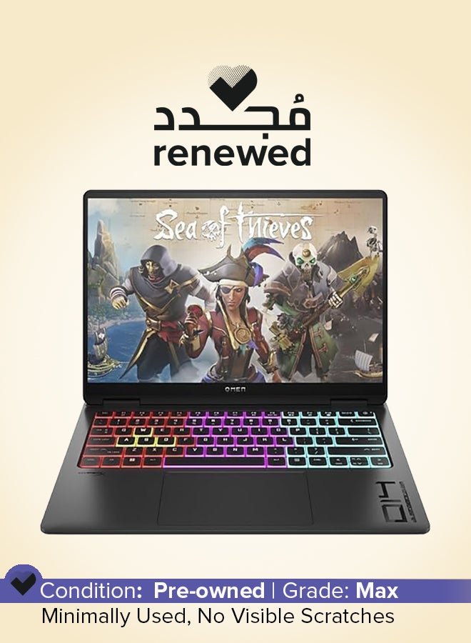 HP Renewed - Omen Transcend 14 Gaming Laptop With 14-Inch 2.8K Display, Core Ultra 7/16GB RAM/1TB SSD/GeForce RTX 4060/Windows 11 English Black - Image 1
