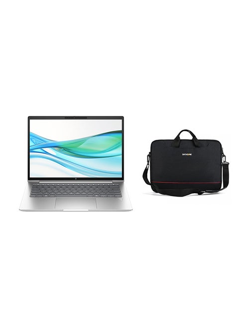 ProBook 440 G11 Laptop With 14-inch Display WUXGA(1920X1200),Intel Core Ultra 7 155U Processor/16GB RAM DDR5/512GB SSD/DOS(Without Windows)+Bag English/Arabic Silver