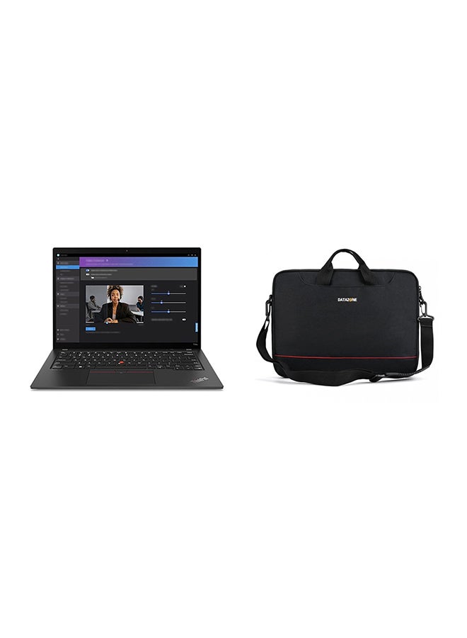 Lenovo ThinkPad T14 G5 Laptop With 14 Inch WUXGA(1920X1200) Display,Intel Core Ultra 7-165U Processor/16GB RAM DDR5/512GB SSD/Intel Iris Xe Graphics/Windows 11 Pro+Bag English/Arabic Black  - Image 1