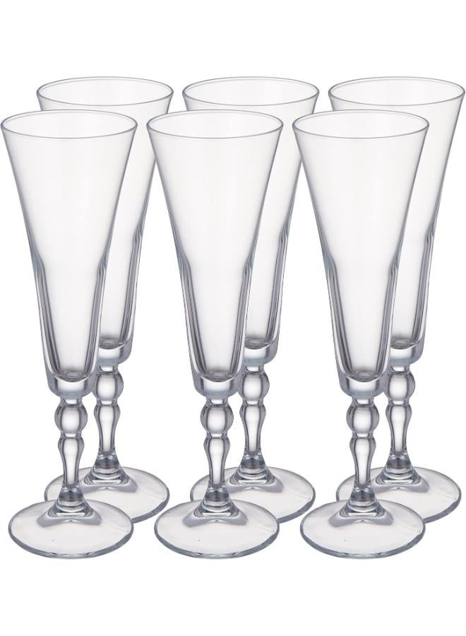Pasabahce - Pack Of 6 Vogue Champagne Glasses -Clear clear - Image 1