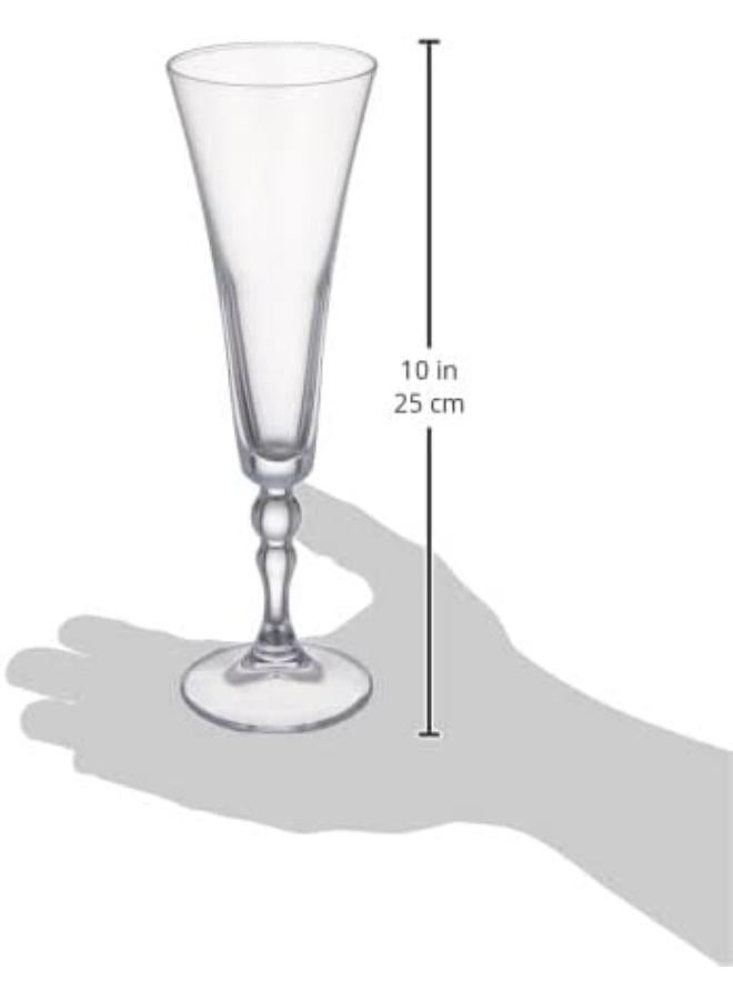 Pasabahce - Pack Of 6 Vogue Champagne Glasses -Clear clear - Image 1