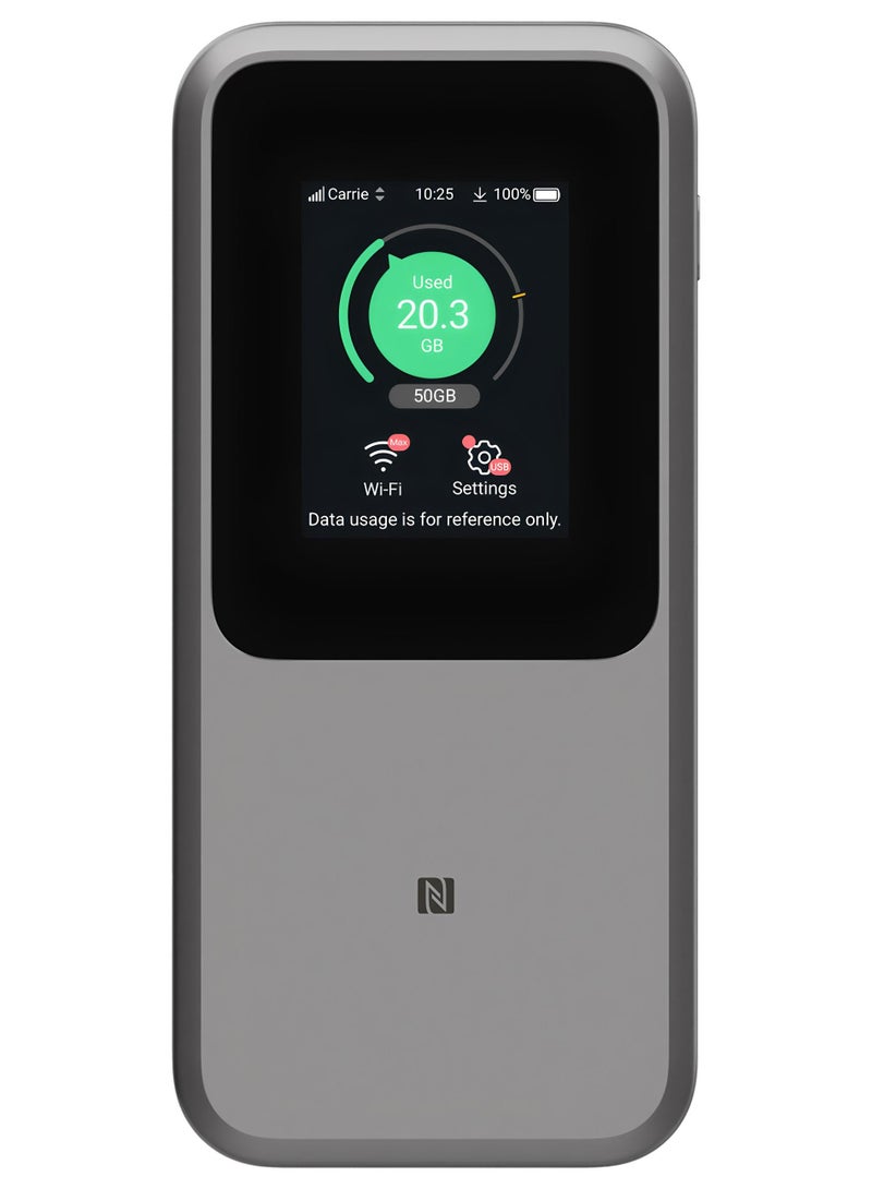 ZTE U50 Pro 5G WiFi Mobile Hotspot Router, Unlock with SIM Card Slot WIFI 6 With10000mAh 3600Mbps NSA+SA grey - Image 1