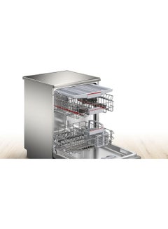 بوش Series 6 Free-standing Dishwasher, 13 Place Settings, Remote Start, HygienePlus 60 cm, Anti-fingerprint SMS6EMI65M Brushed Steel  - Image 4