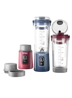 Ninja Blast Portable Blender, Ninja Blending Power On-The-Go, Blast Through Frozen Fruit & Ice, 530ml | Pack of 2 530 ml 14 W CO155BCRB Red & Blue  - Image 1