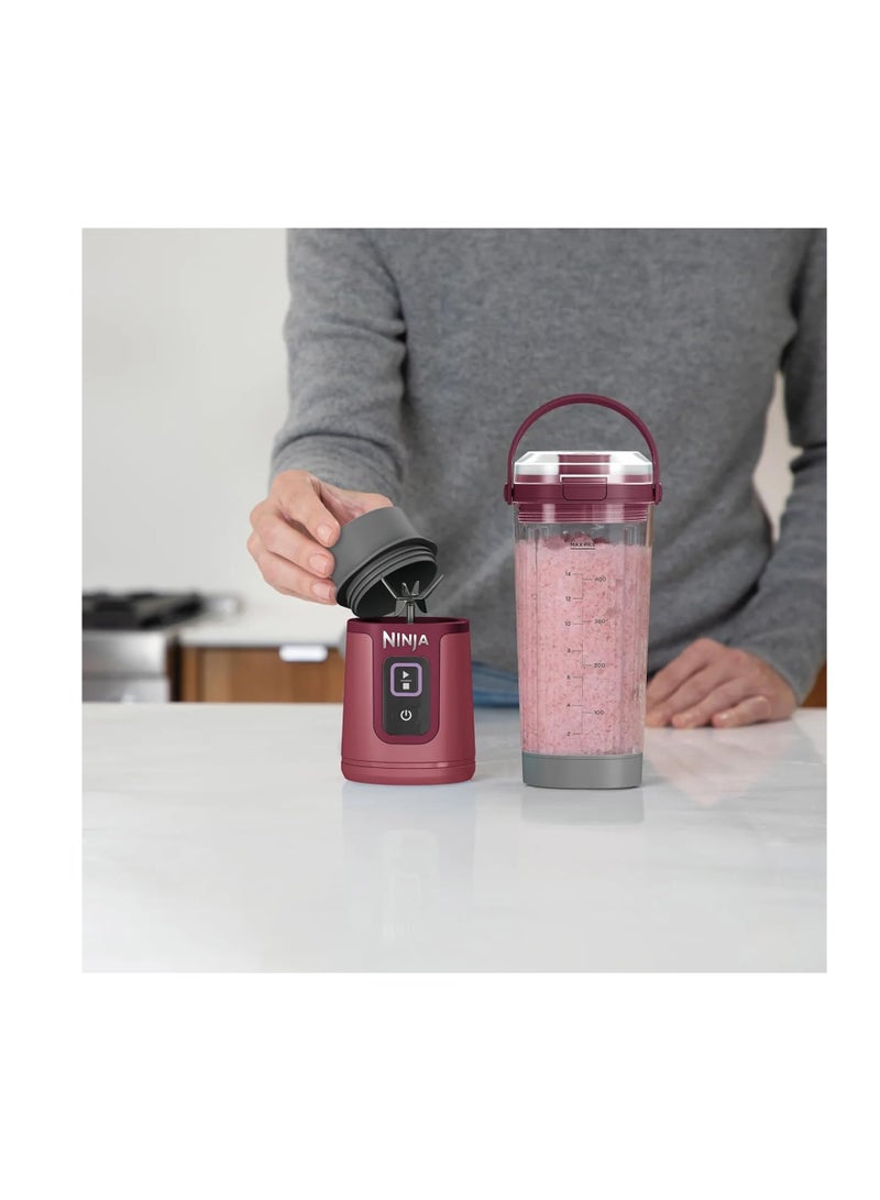 Ninja - Blast Portable Blender, Ninja Blending Power On-The-Go, Blast Through Frozen Fruit & Ice, 530ml | Pack of 2 530 ml 14 W CO155BCRB Red & Blue - Image 1