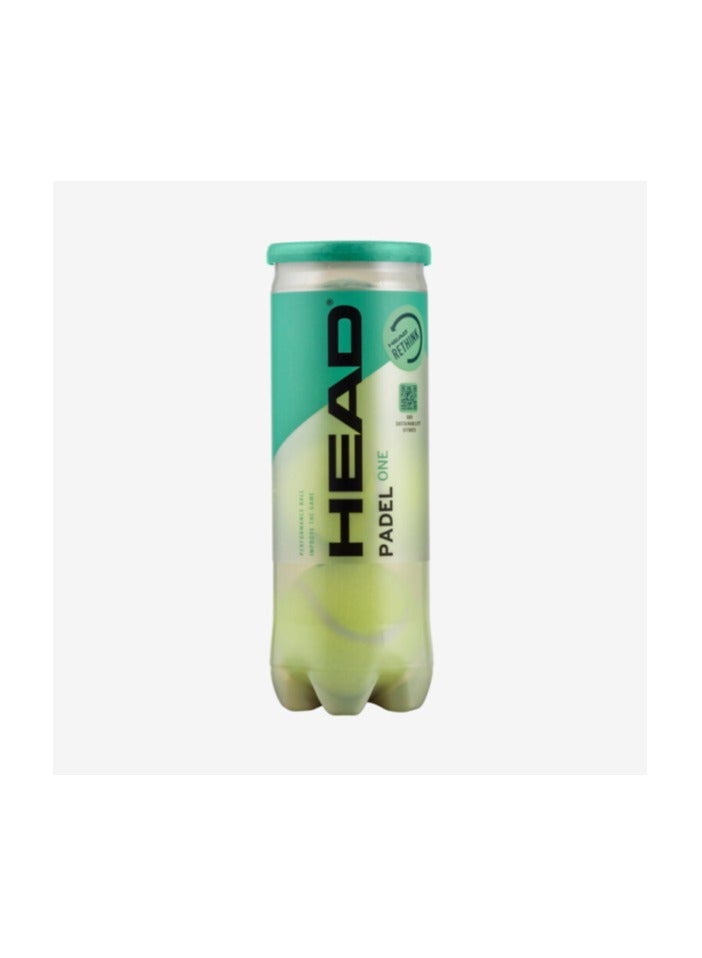 HEAD Padel One Padel Balls | Performance Ball To Improve The Game | Can Of 3 Balls - Image 2
